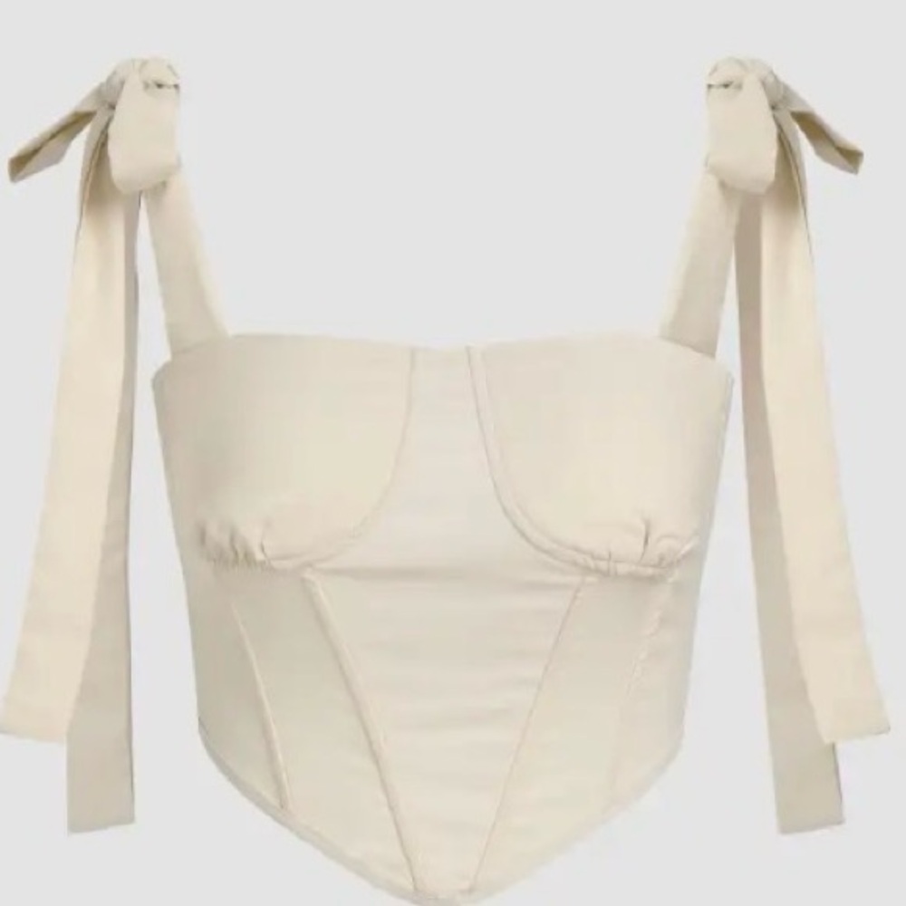 CIDER BOW STRAPS CORSET CAMI NWOT